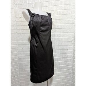 Niki by Niki Lavis Women's Black Satin Sleeveless Mini Dress Size 4 NWT